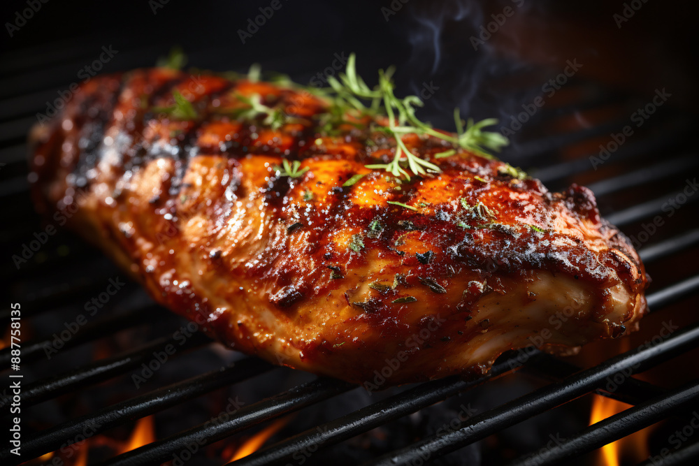 Chicken breast on barbecue grill Chicken breast on barbecue grill