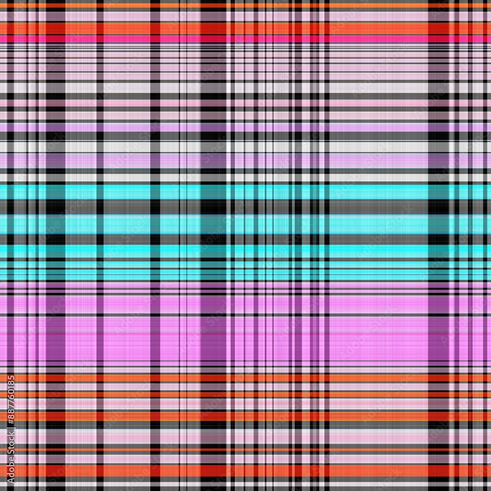 Fototapeta premium Cozy plaid patterns seamless background in colorfull autum fall home decor. Woven country style effect for seamless tartan wallpaper backdrop 