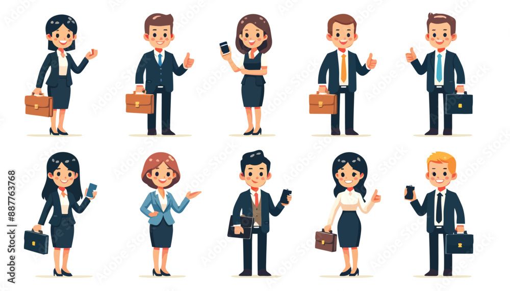 successful entrepreneur cartoon character collection successful entrepreneur cartoon character collection
