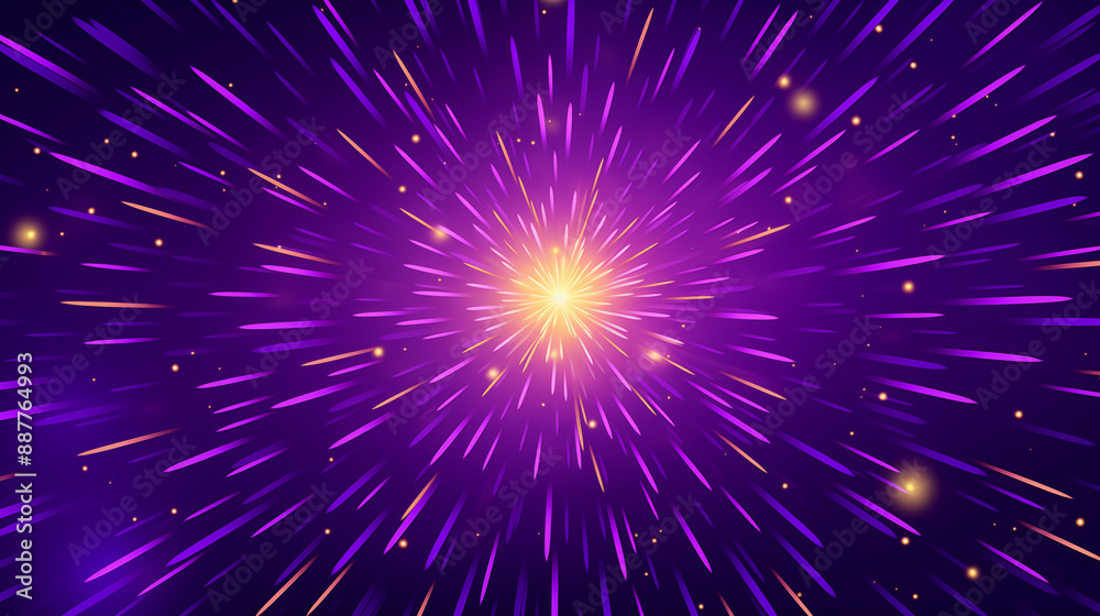 Radiant Purple Burst with Yellow Center Radiant Purple Burst with Yellow Center