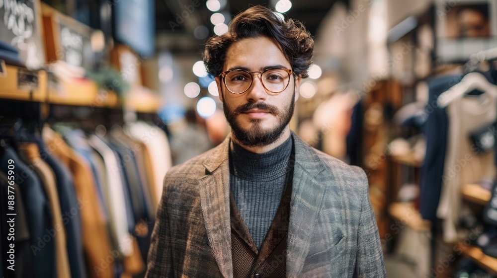 Portrait of a smiling male shopping assistant in store Portrait of a smiling male shopping assistant in store