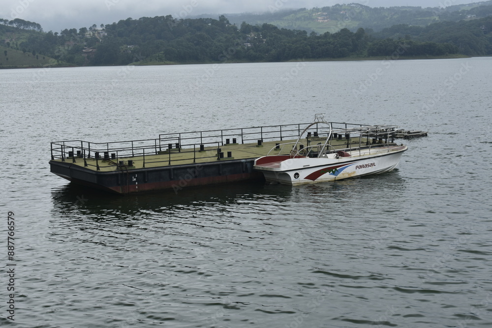 Obraz premium Places to see in Meghalaya Wards Lake, Seven Sisters Falls, Garden of Caves, Umiam Lake 