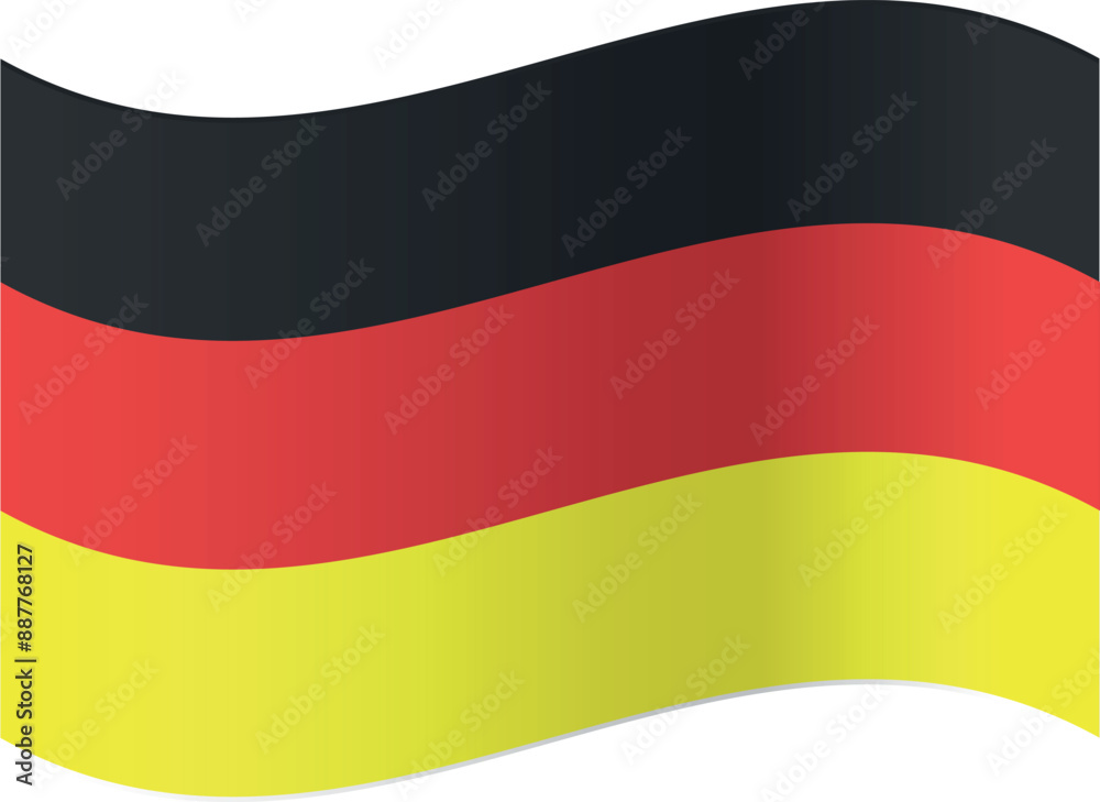Naklejka premium Illustration of Germany flag waving with the wind
