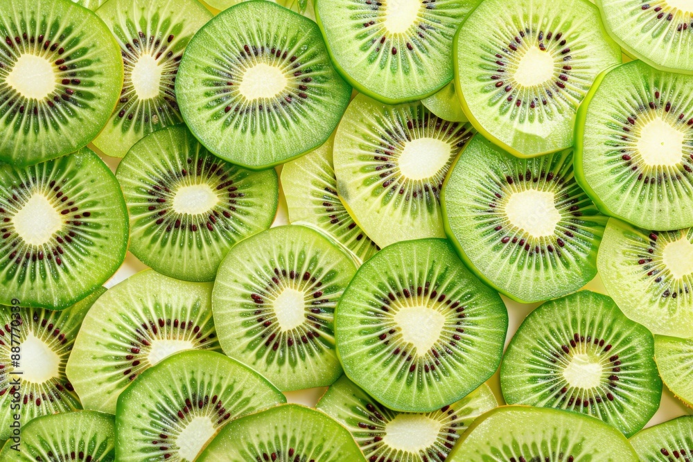 Fresh Sliced Kiwi Fruit Background Fresh Sliced Kiwi Fruit Background