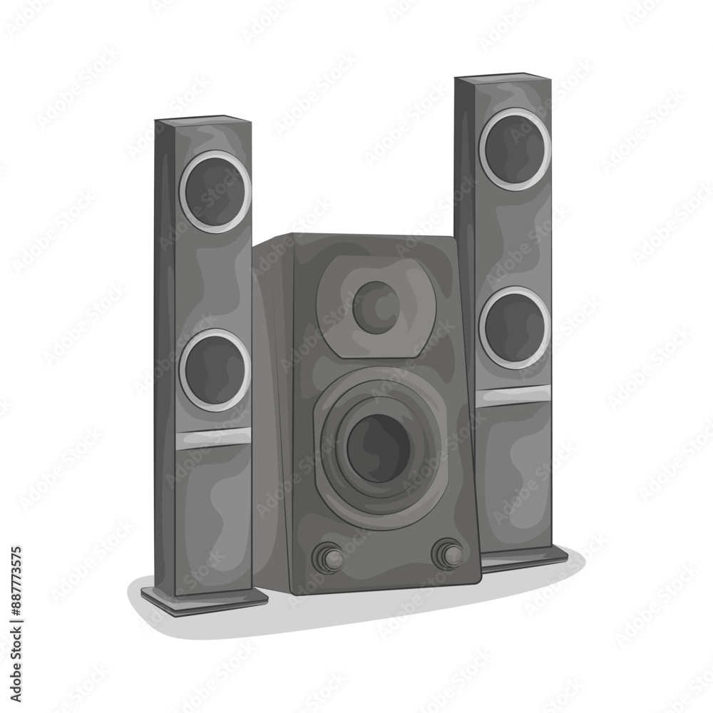 Illustration of audio speaker Illustration of audio speaker