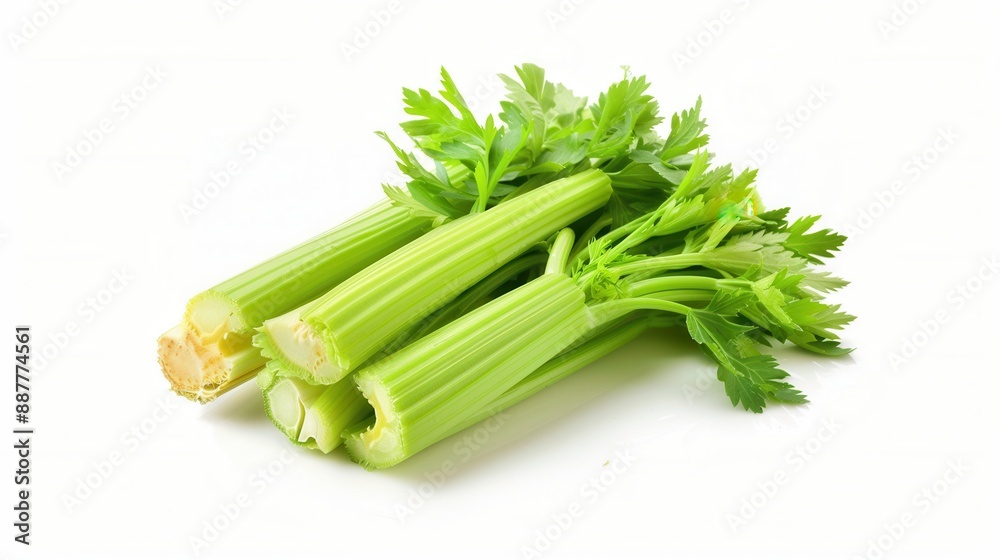 Fresh celery closeup view Fresh celery closeup view