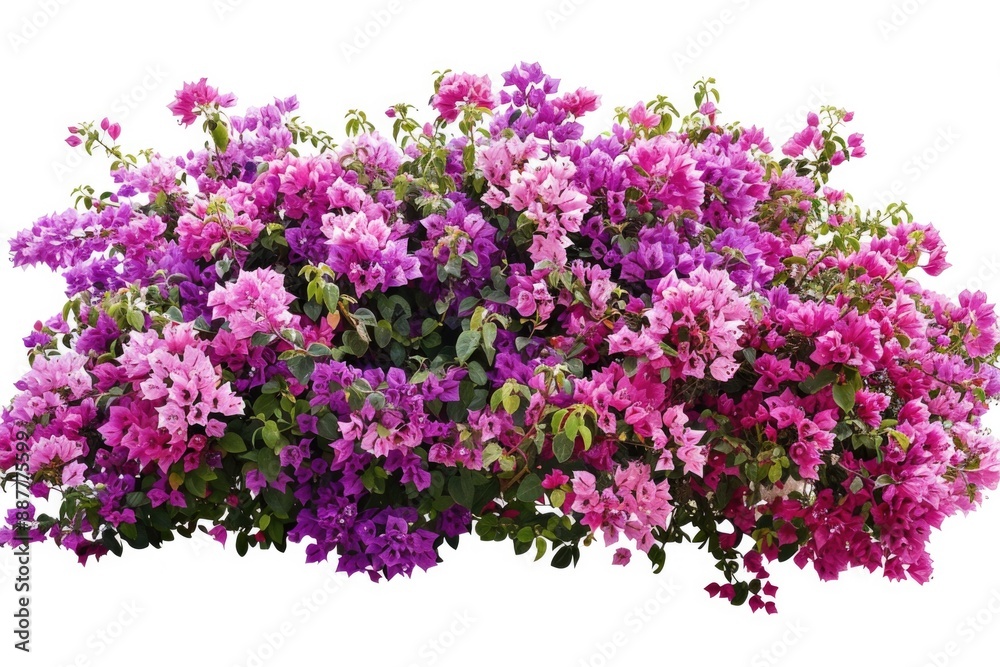 Flower Bush. Colorful Garden with Pink and Red Flowers in Spring Bloom