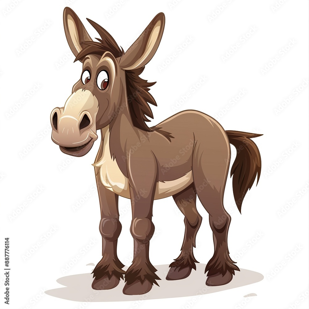 Fototapeta premium Donkey Classic fashion cartoon isolated whitebackground