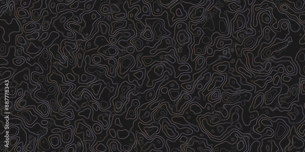 Abstract topography map, topology line map, geographic abstract grid vector background. 