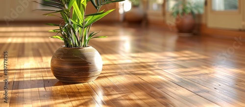 Bamboo flooring with a dry ...