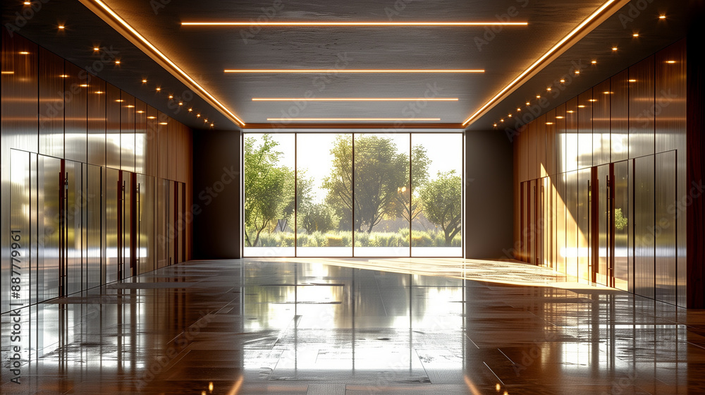 empty large minimalistic hall with beautiful natural light empty large minimalistic hall with beautiful natural light