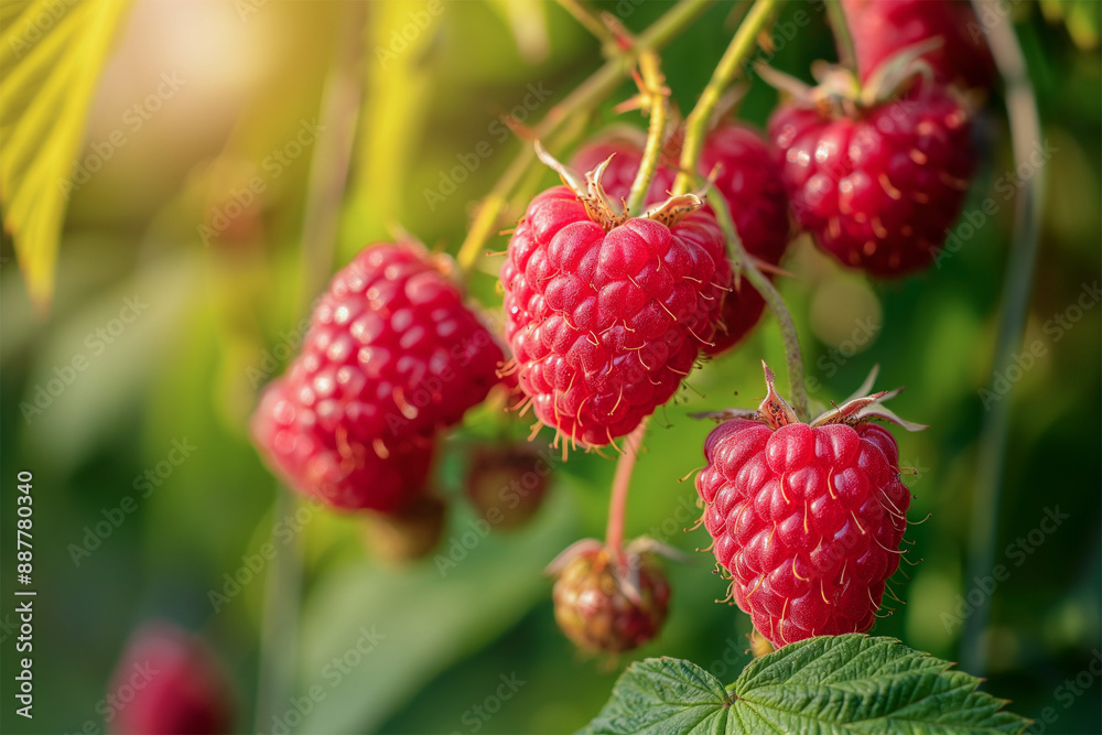 raspberries in the garden raspberries in the garden