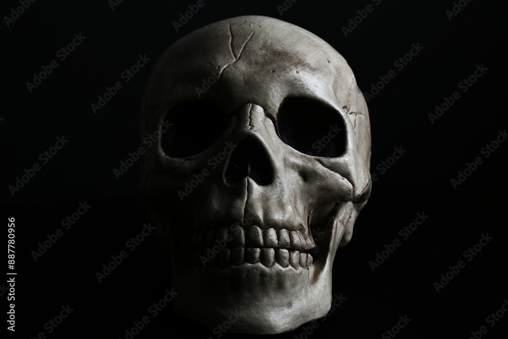 Obraz premium Light dark skull rembrandt style.