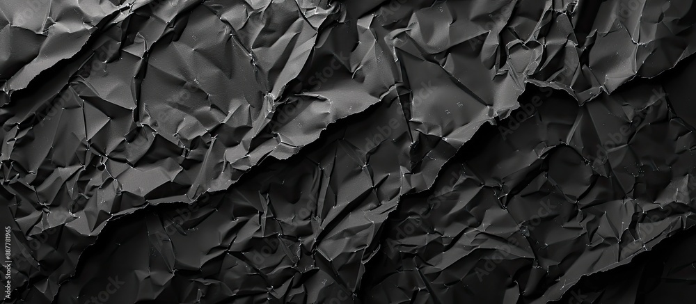 Background of crumpled black paper with copy space image Background of crumpled black paper with copy space image