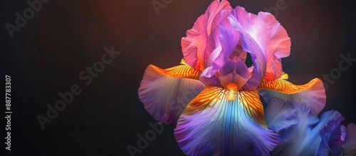 Beautiful iris flower bloom...