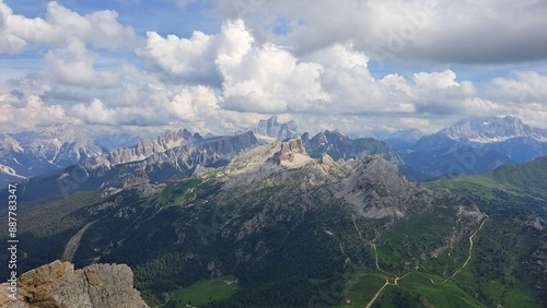 mountain landscape with clouds