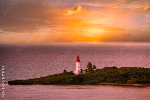 Vue sur l'ilet du gosier en Guadeloupe
