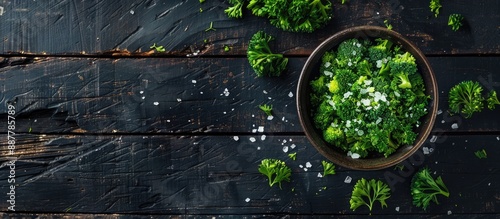 An aerial view of a bowl of...