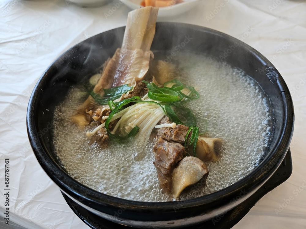 Delicious short rib soup 맛있는 갈비탕