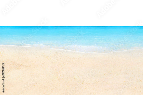 Fototapeta Naklejka Na Ścianę i Meble -  Beautiful beach png border, transparent background