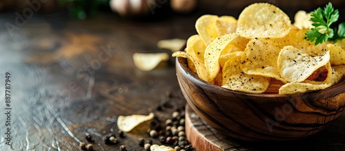 Wooden bowl filled with bla...