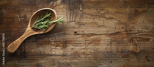 Rosemary placed in a wooden...