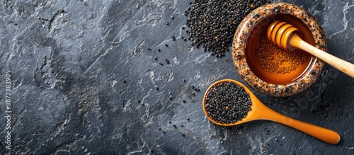 Poppy seeds in a mortar and...
