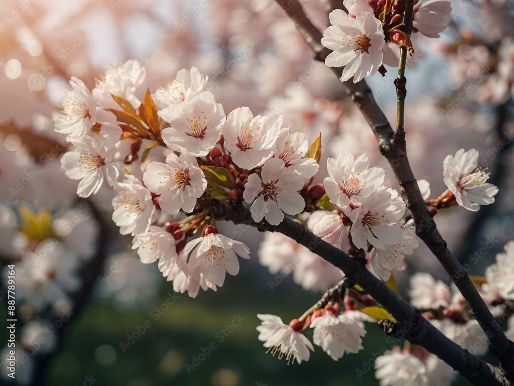 Tender cherry blossoms on a picturesque spring day Tender cherry blossoms on a picturesque spring day