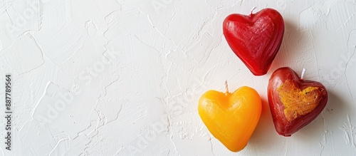 Yellow and red heart shaped...
