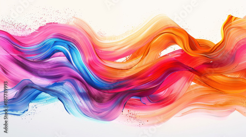 An abstract poster depicting the collision of highly saturated colorful paints