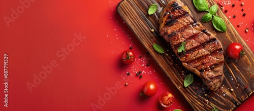 A delicious grilled steak i...