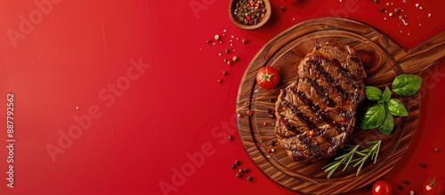 A delicious grilled steak i...