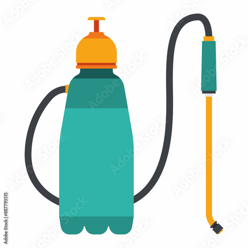 Yard sprayer vector cartoon illustration isolated on a white background.