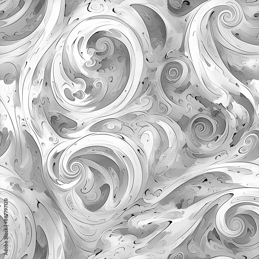 アニメ風の抽象的な竜巻やトルネードの渦巻きパターン Stock Illustration | Adobe Stock