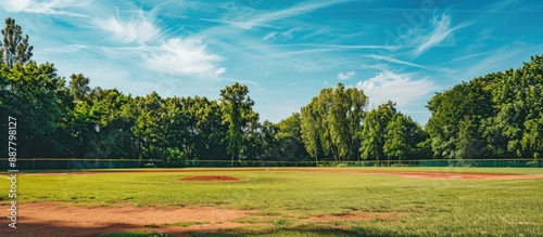 Park with a baseball field ...