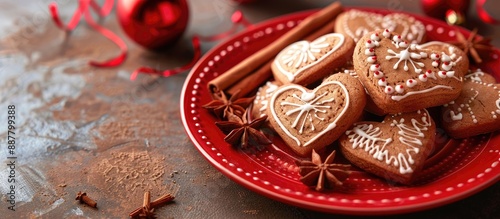 Heart shaped gingerbread co...