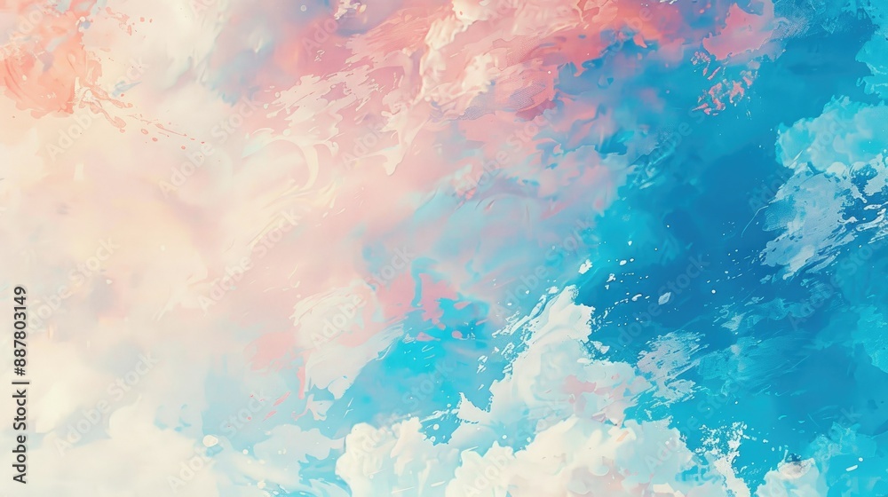 Obraz premium Bright summer sky with white fragments fascinating pattern lovely backdrop vibrant hues