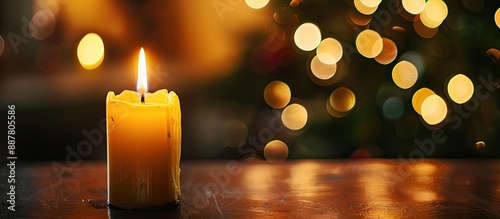 A solitary candle flame ill...