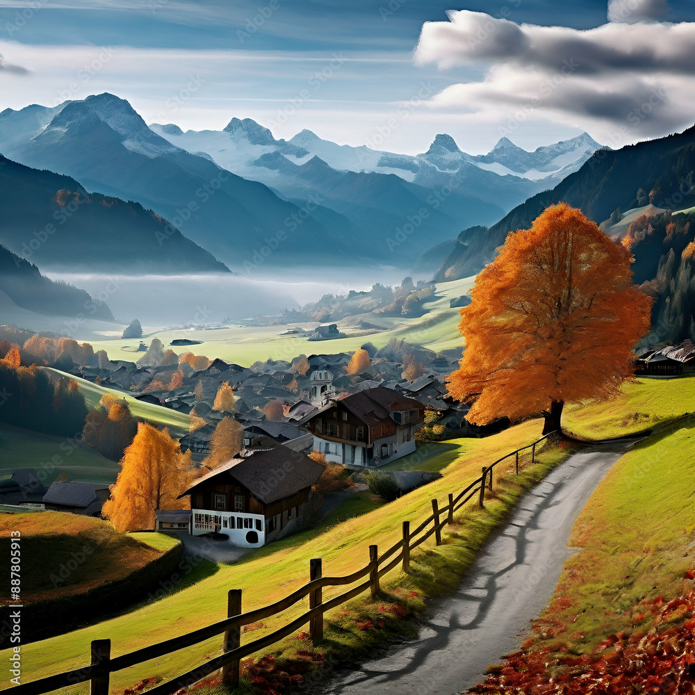 landscape in autumn