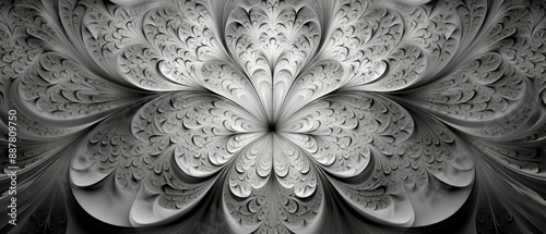 Fractals Material Structure Background - Generative AI