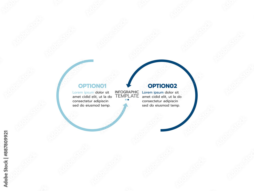 Vector infographic thin line design with marketing icons. Business concept with 2 options, steps or processes. Vector infographic thin line design with marketing icons. Business concept with 2 options, steps or processes.