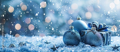 A festive scene with glitte...