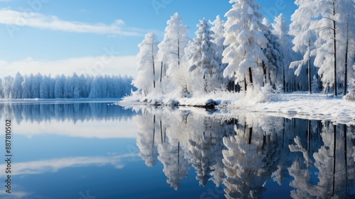 lake in winter hd 8k wallpaper stock photographic image 