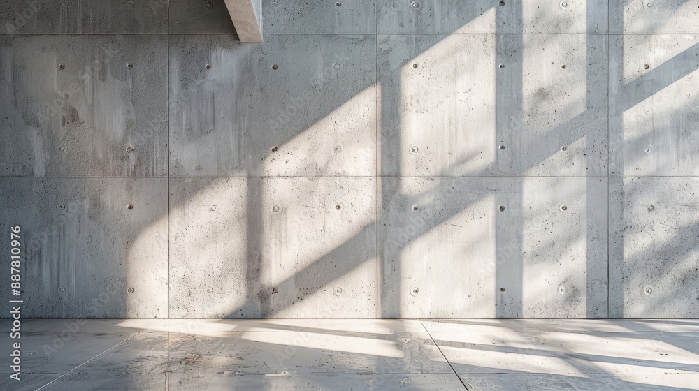 Bare concrete wall exposed to little sunlight Bare concrete wall exposed to little sunlight