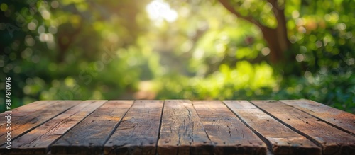 Wooden table with no object...