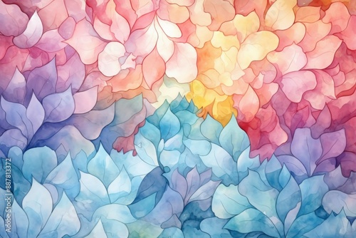 Fractals Material Structure Background - Generative AI