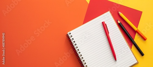 Office supplies seen from a...