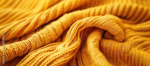 Yellow knitted fabric perfe...