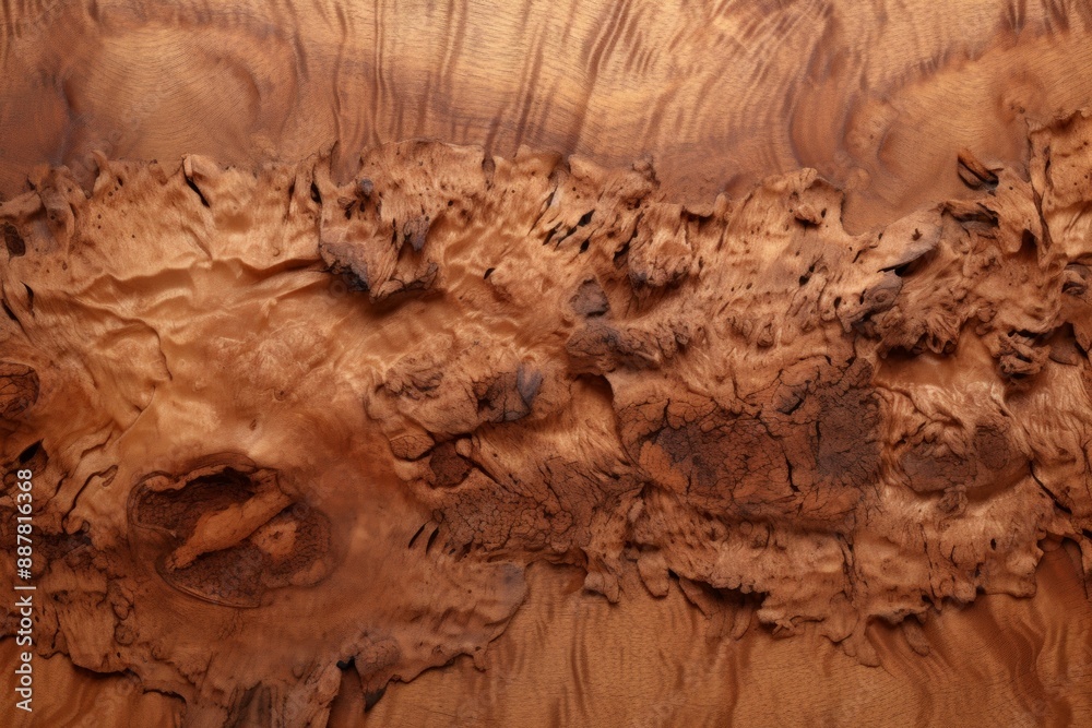 Obraz premium Burlwood Material Structure Background - Generative AI