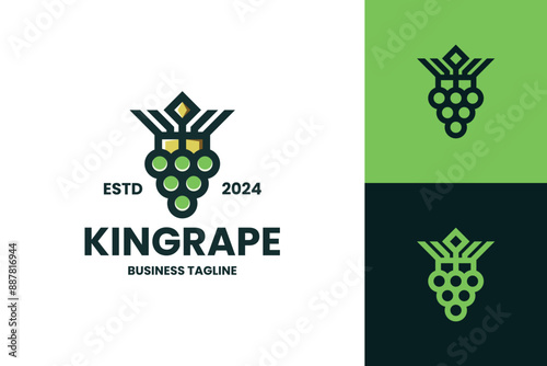 royal king grape logo vector